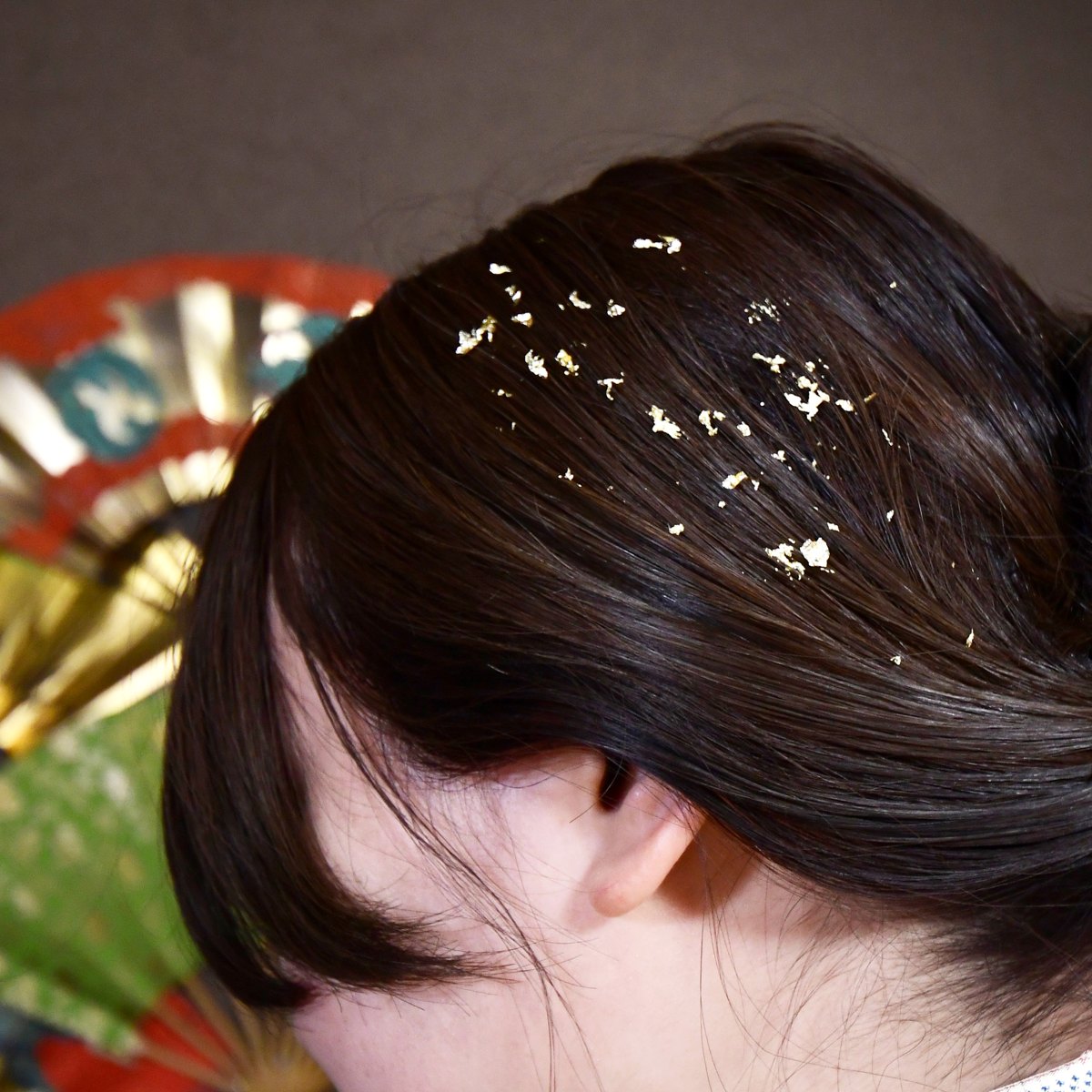 金箔のヘアアレンジ